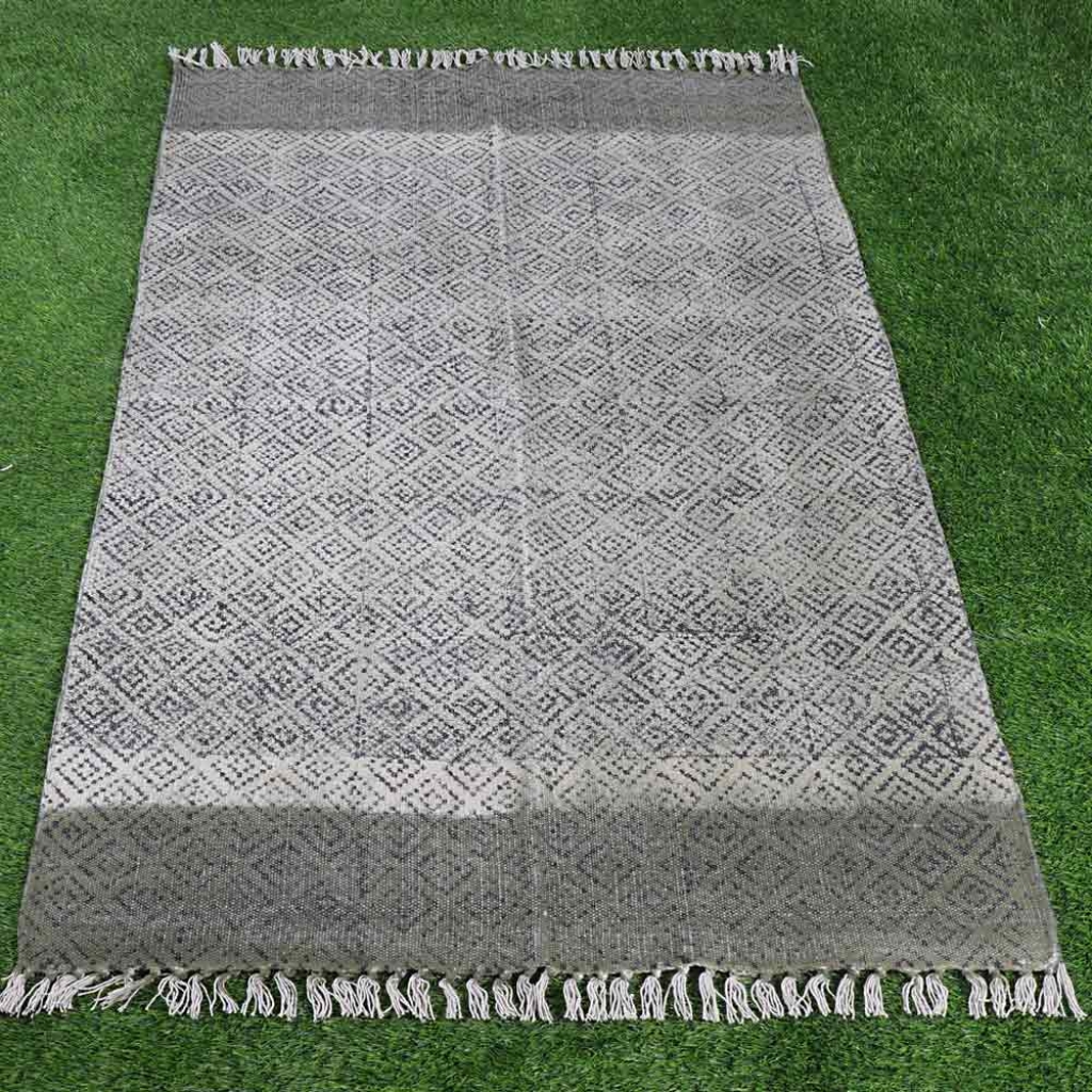 COTTON HAND BLOCK ALL OVER PRINT RUGS