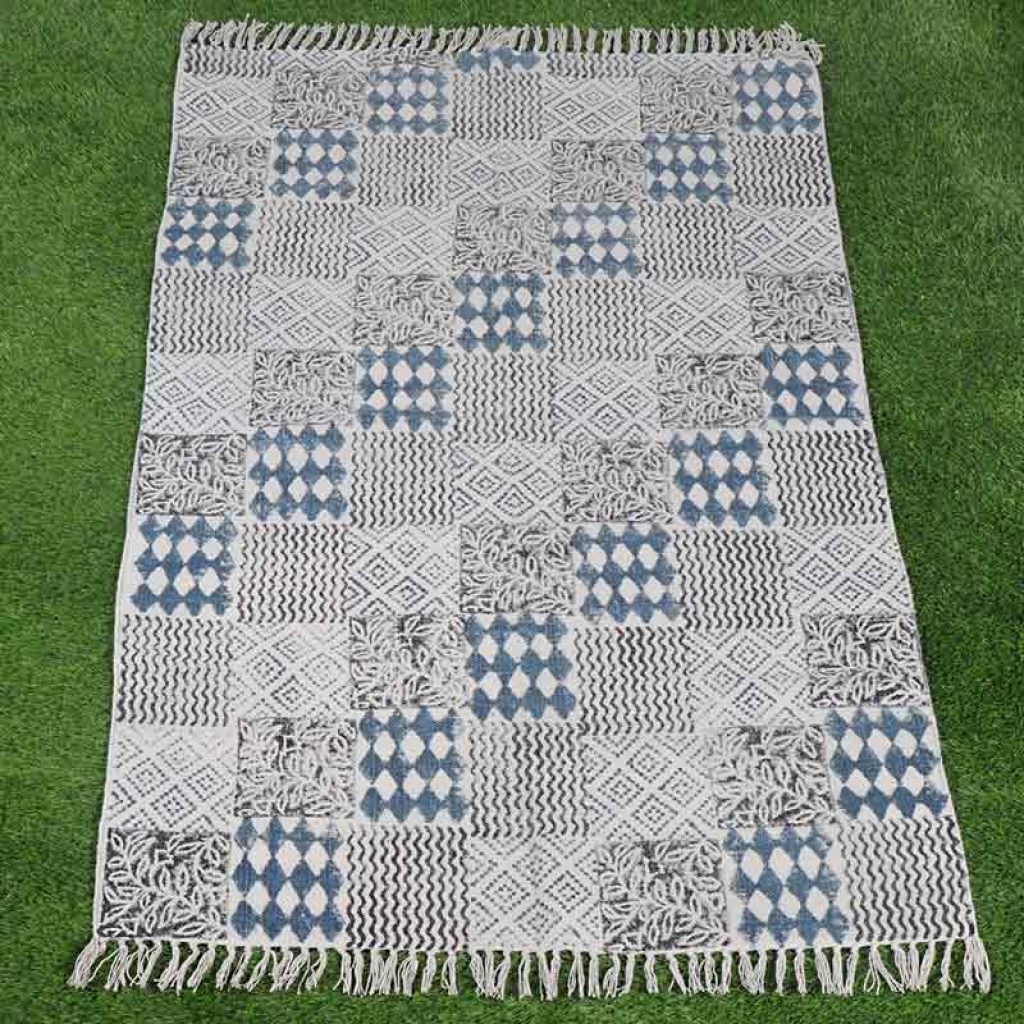 COTTON HAND BLOCK ALL OVER PRINT RUGS