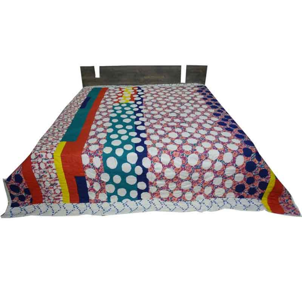 COTTON ALL OVER PRINTED BED QUILTS FOR DECOR HOME