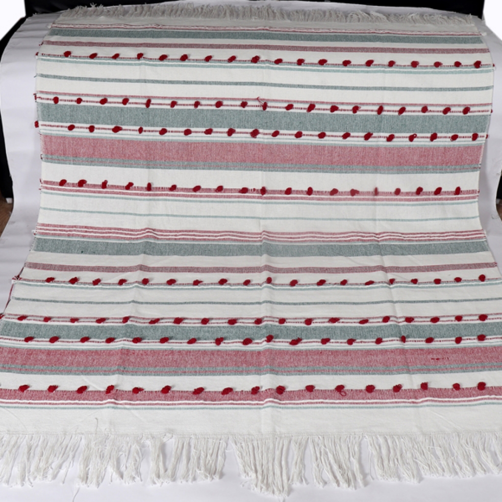 COTTON EMBROIDERY FANCY THROW