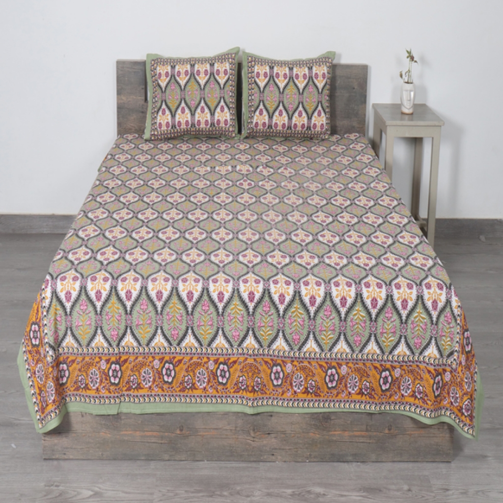 COTTON SCREEN PRINTED BED SHEETS