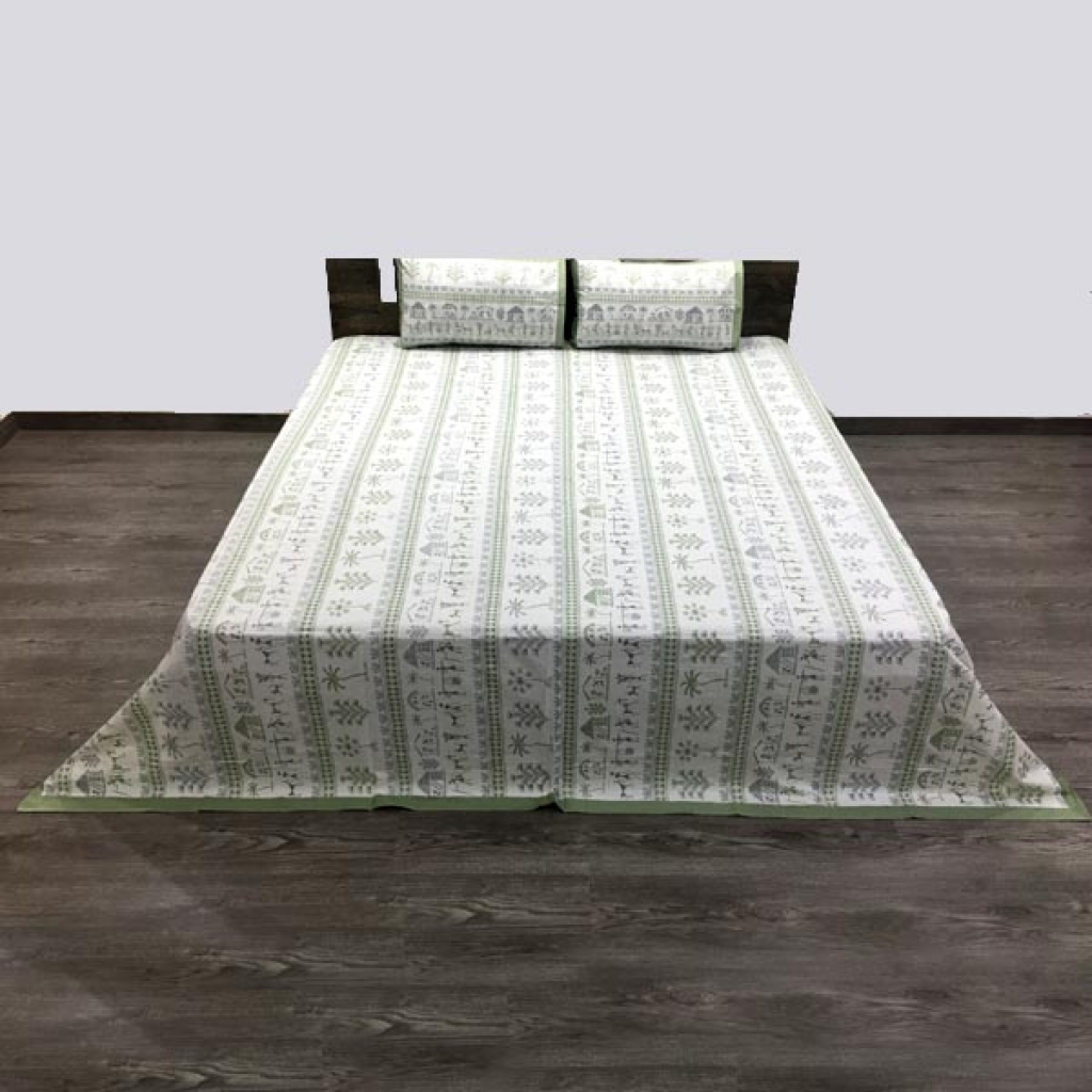 HANDMDE NIRWANA PRINTED COTTON BEDSHEET