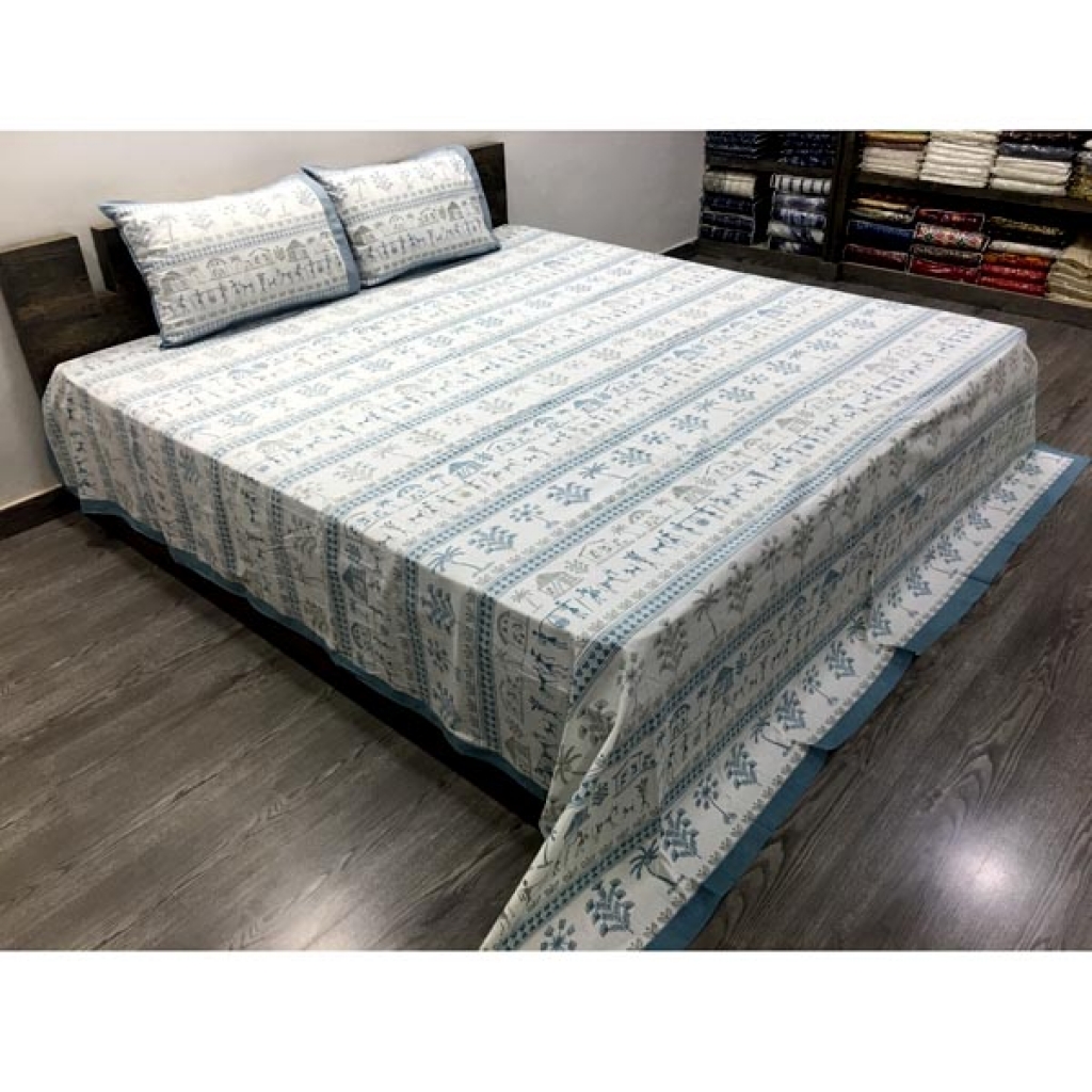 HANDMDE NIRWANA PRINTED COTTON BEDSHEET