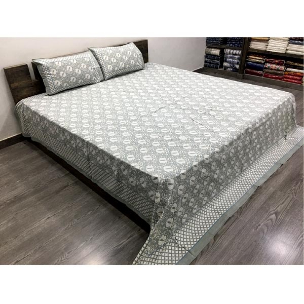 HANDMDE NIRWANA PRINTED COTTON BEDSHEET