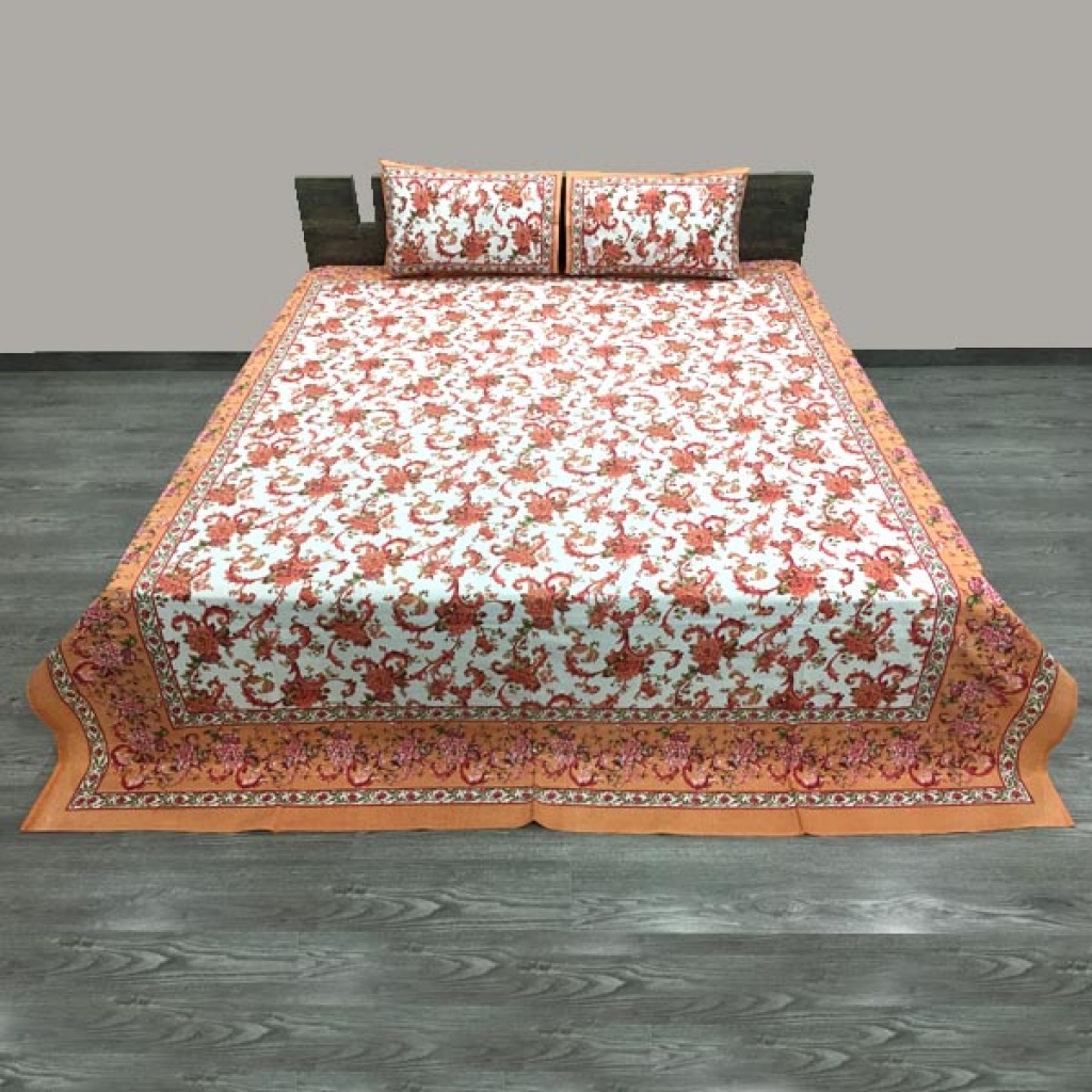 PAKHI PRINTED HANDMADE COTTON BEDSHEET