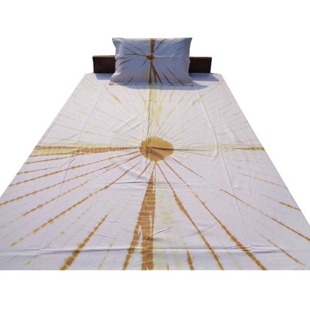 Handmade Cotton Tie Die Printed Bedsheet