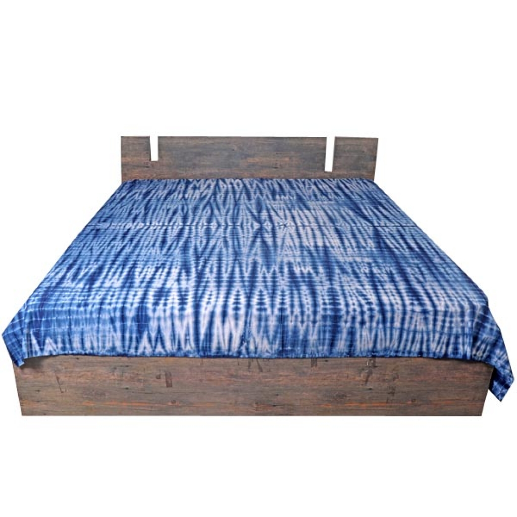 INDIGO TIE DIE PRINT HANDMADE COTTON BEDSHEET