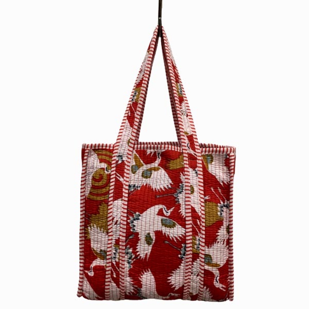 INDIAN HANDMADE QUILTED TOTE BAG