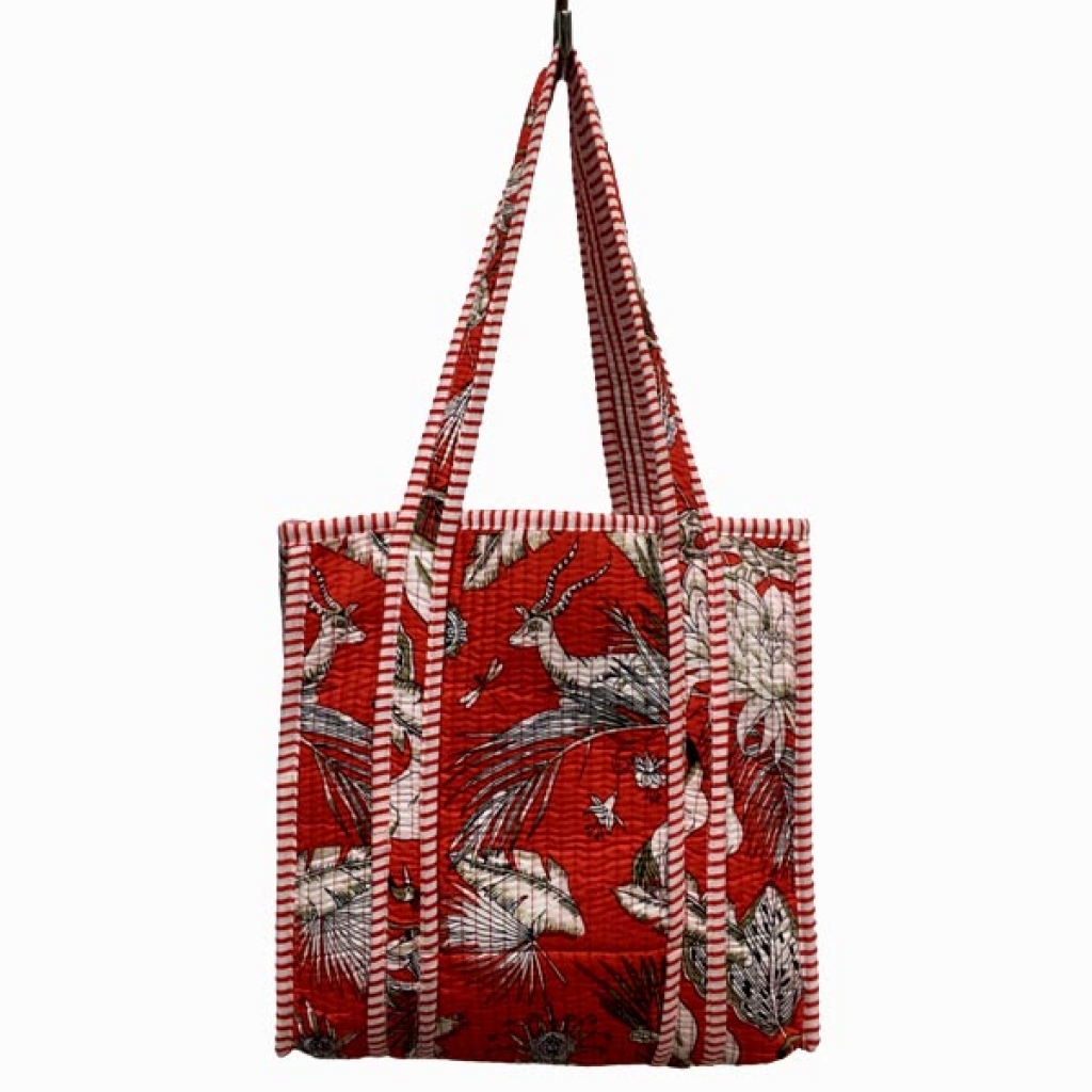 INDIAN HANDMADE QUILTED TOTE BAG