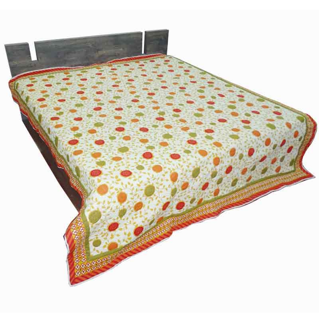 COTTON ALL OVER PRINTED BED QUILTS FOR DECOR HOME