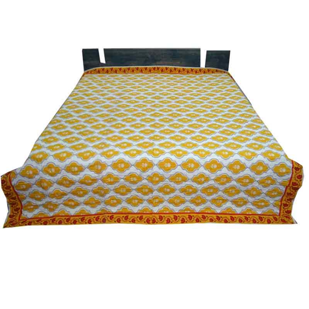 COTTON ALL OVER PRINTED BED QUILTS FOR DECOR HOME