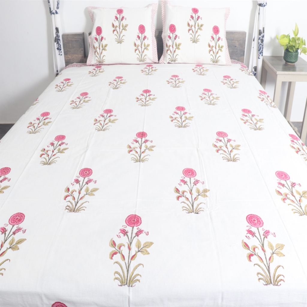 COTTON HANDBLOCK PRINTED BEDSHEETS