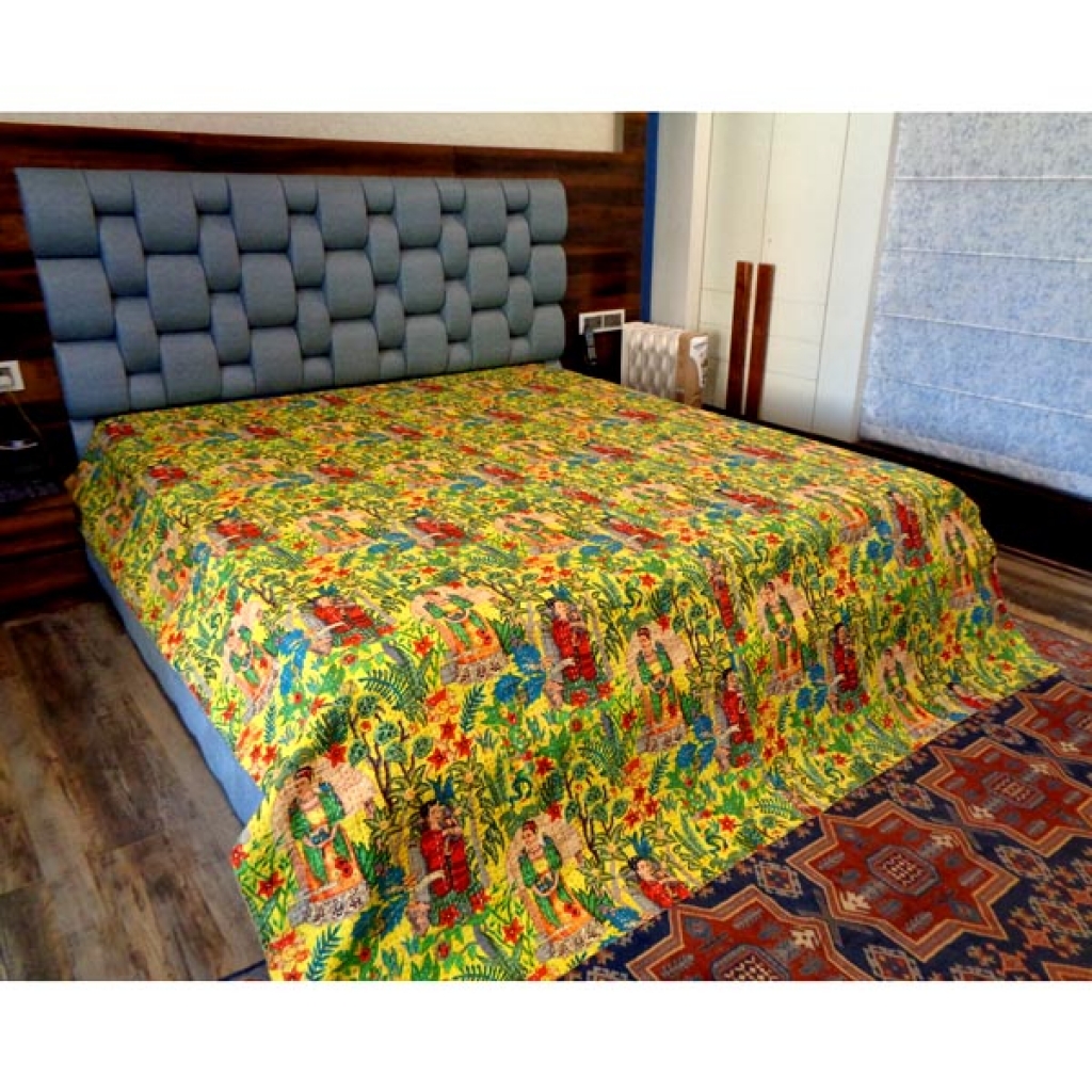 Cotton Handmade Kantha Bed Cover