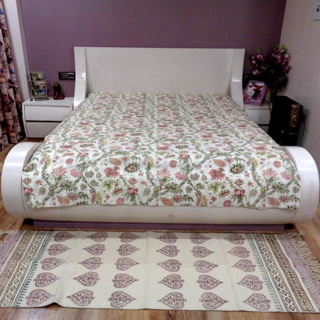 Cotton Handmade Kantha Bed Cover