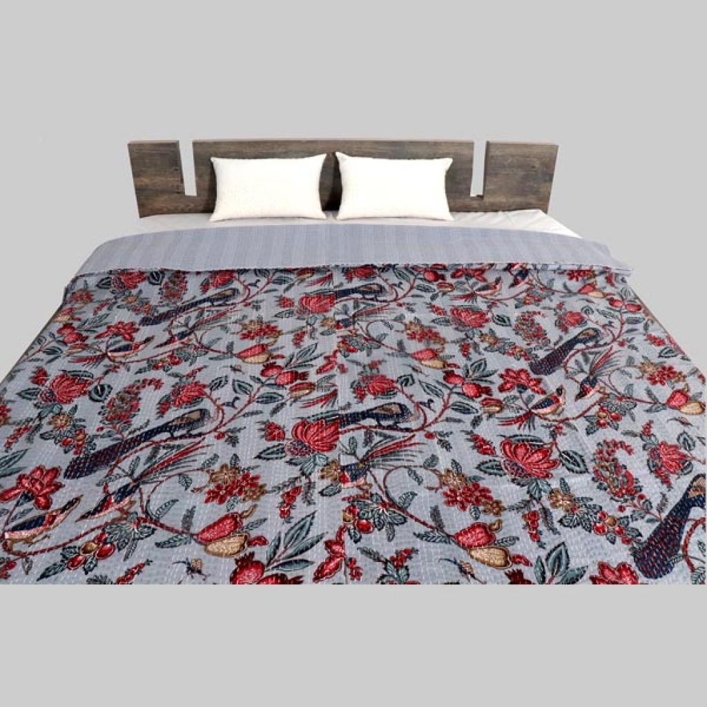 Cotton Handmade Kantha Bed Cover