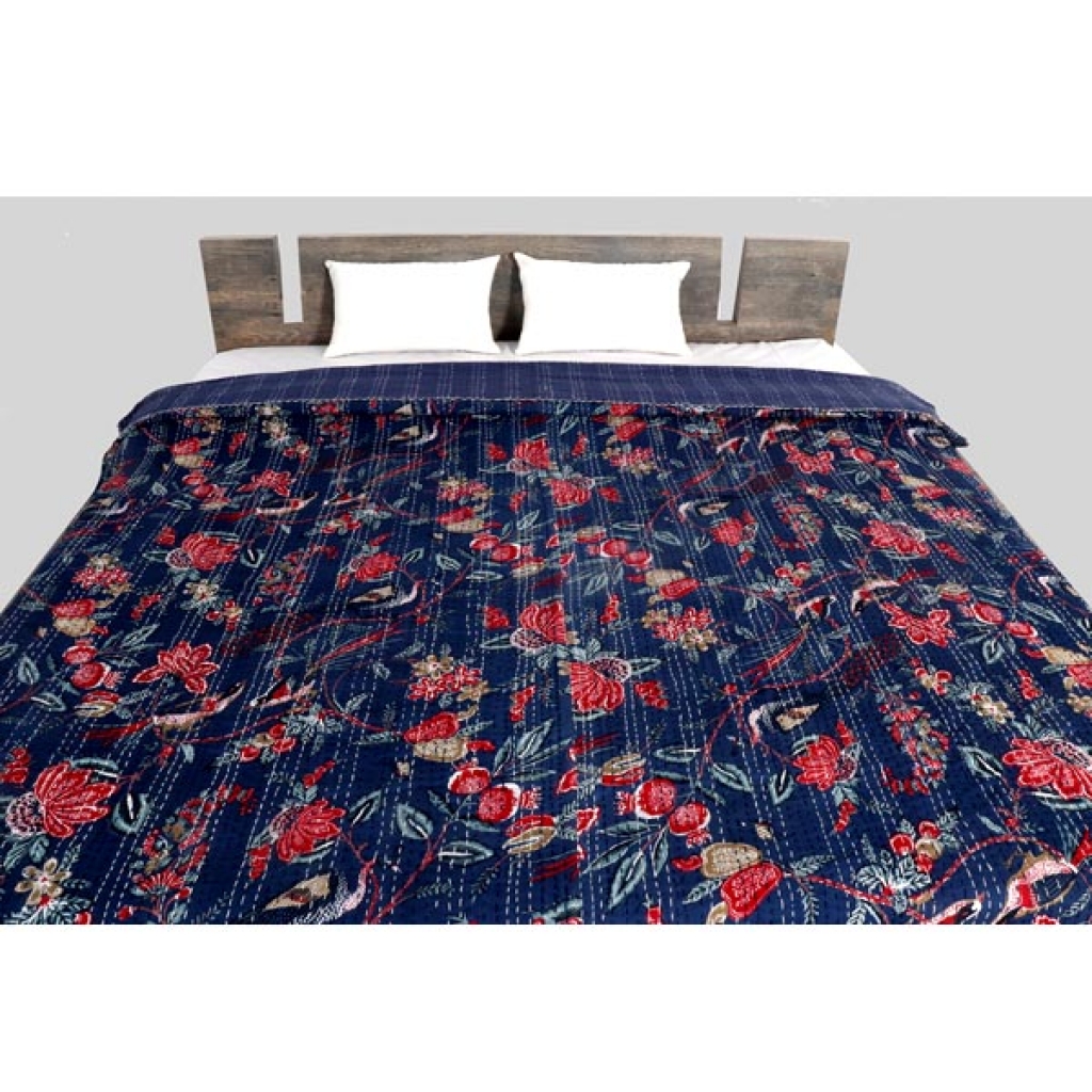 Cotton Handmade Kantha Bed Cover