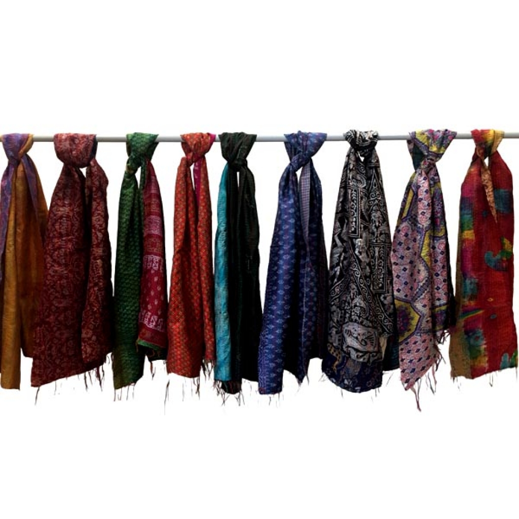 Vintage Silk Kantha Allover Scarf Set Of 50Pcs.