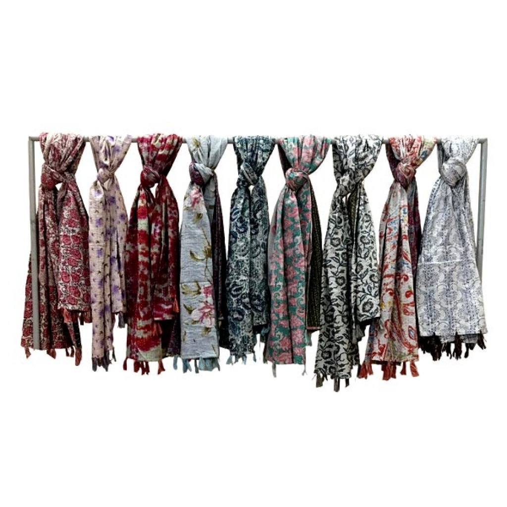 New Cotton Kantha Scarf Set Of 5 Pcs.