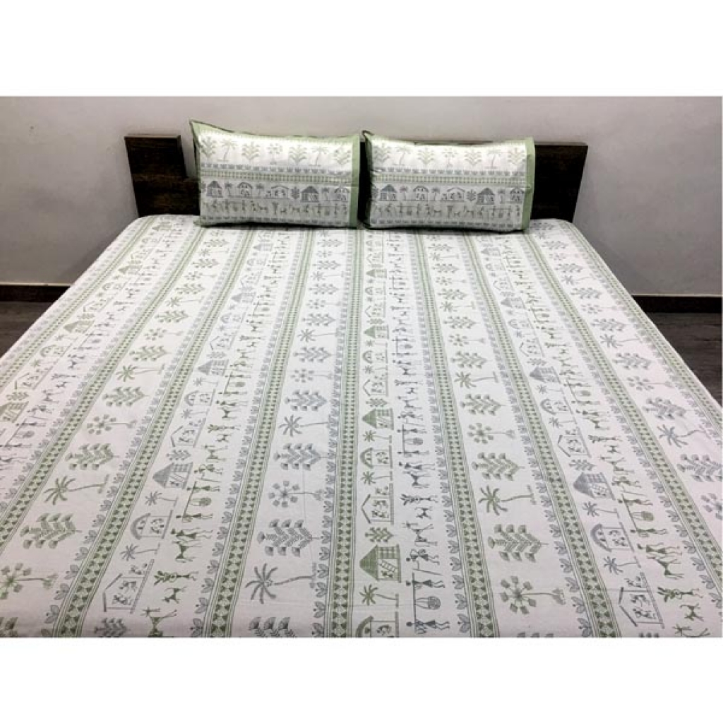 HANDMDE NIRWANA PRINTED COTTON BEDSHEET