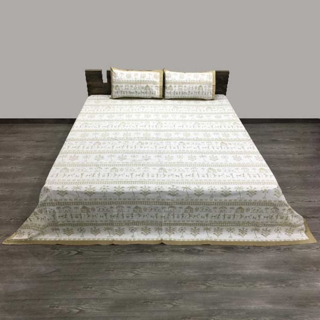 HANDMDE NIRWANA PRINTED COTTON BEDSHEET