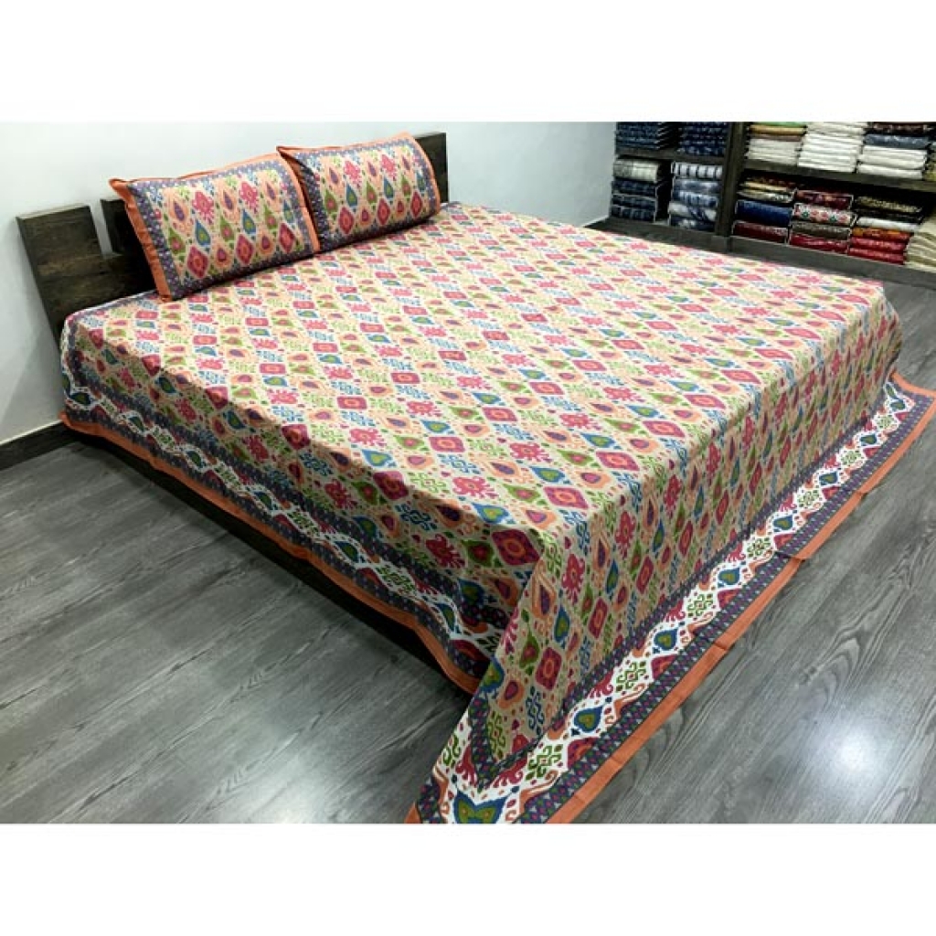 HANDMDE NIRWANA PRINTED COTTON BEDSHEET