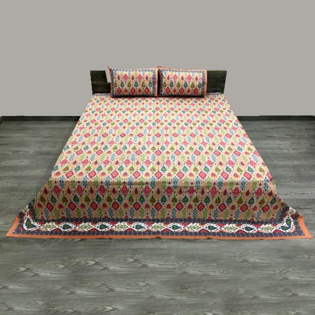 HANDMDE NIRWANA PRINTED COTTON BEDSHEET