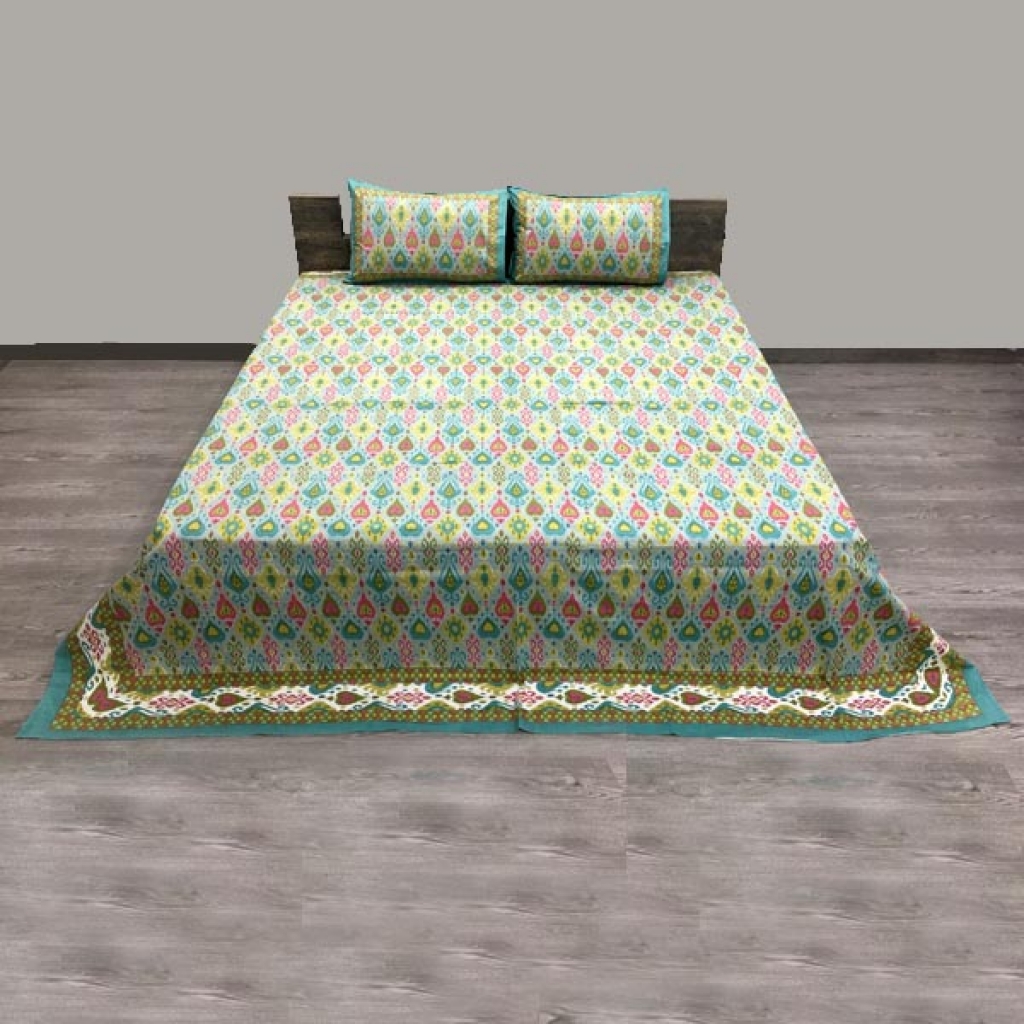 HANDMDE NIRWANA PRINTED COTTON BEDSHEET