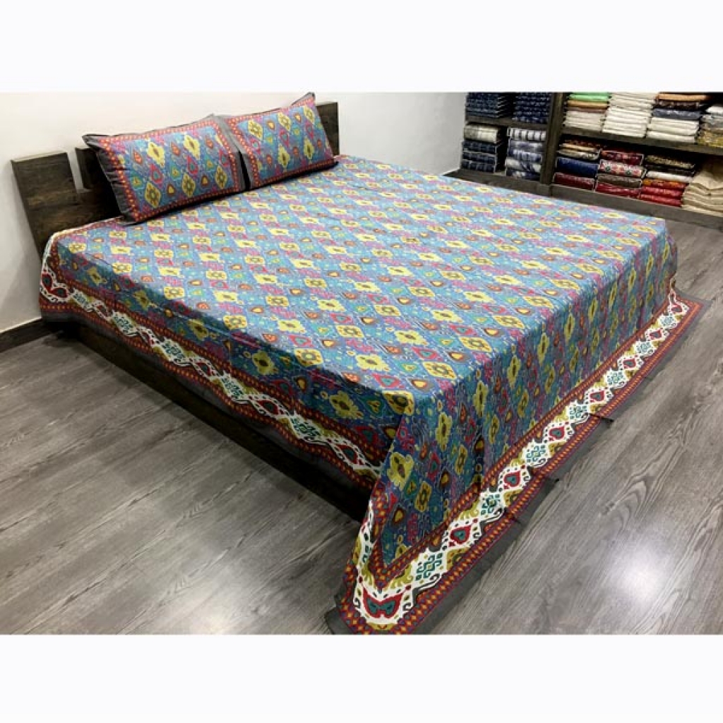 HANDMDE NIRWANA PRINTED COTTON BEDSHEET