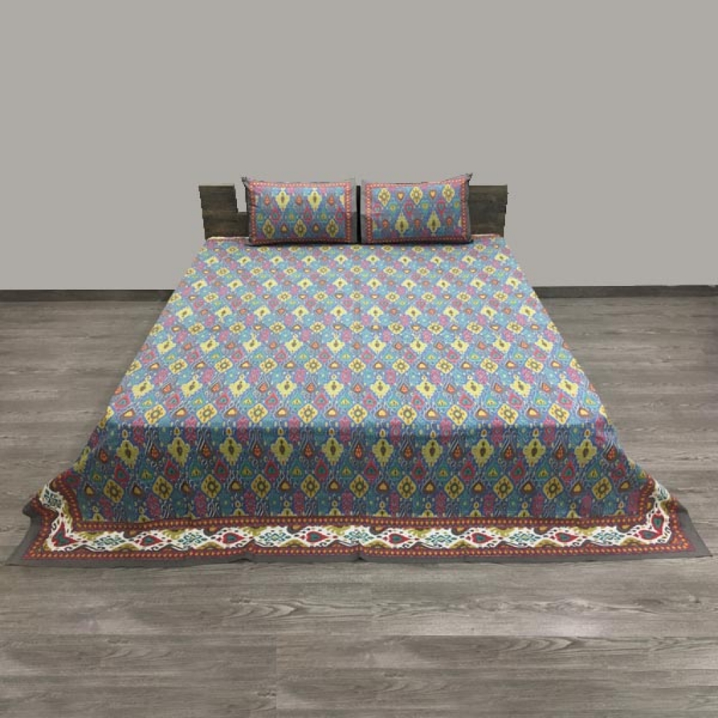 HANDMDE NIRWANA PRINTED COTTON BEDSHEET