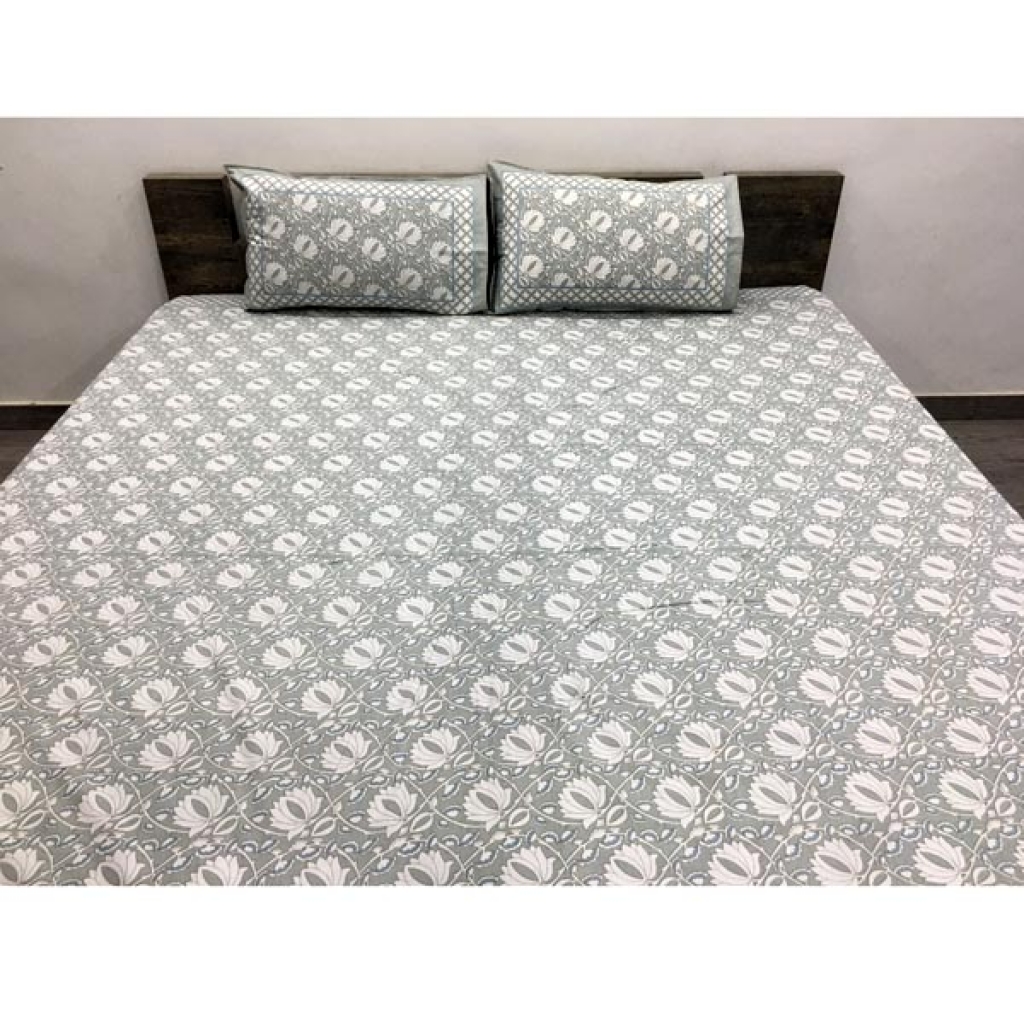 HANDMDE NIRWANA PRINTED COTTON BEDSHEET