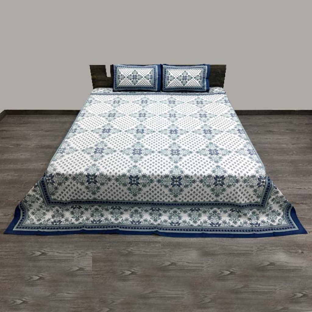 HANDMDE NIRWANA PRINTED COTTON BEDSHEET