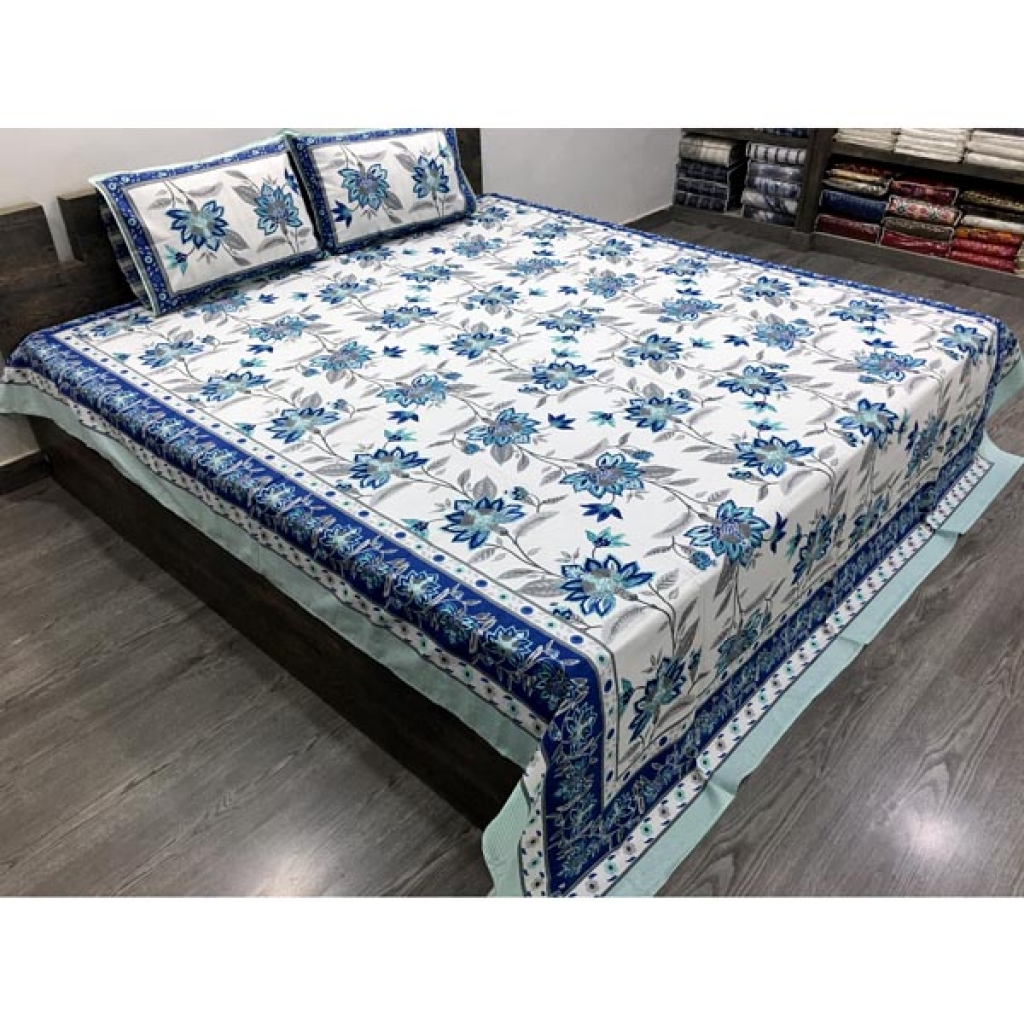 PAKHI PRINTED HANDMADE COTTON BEDSHEET