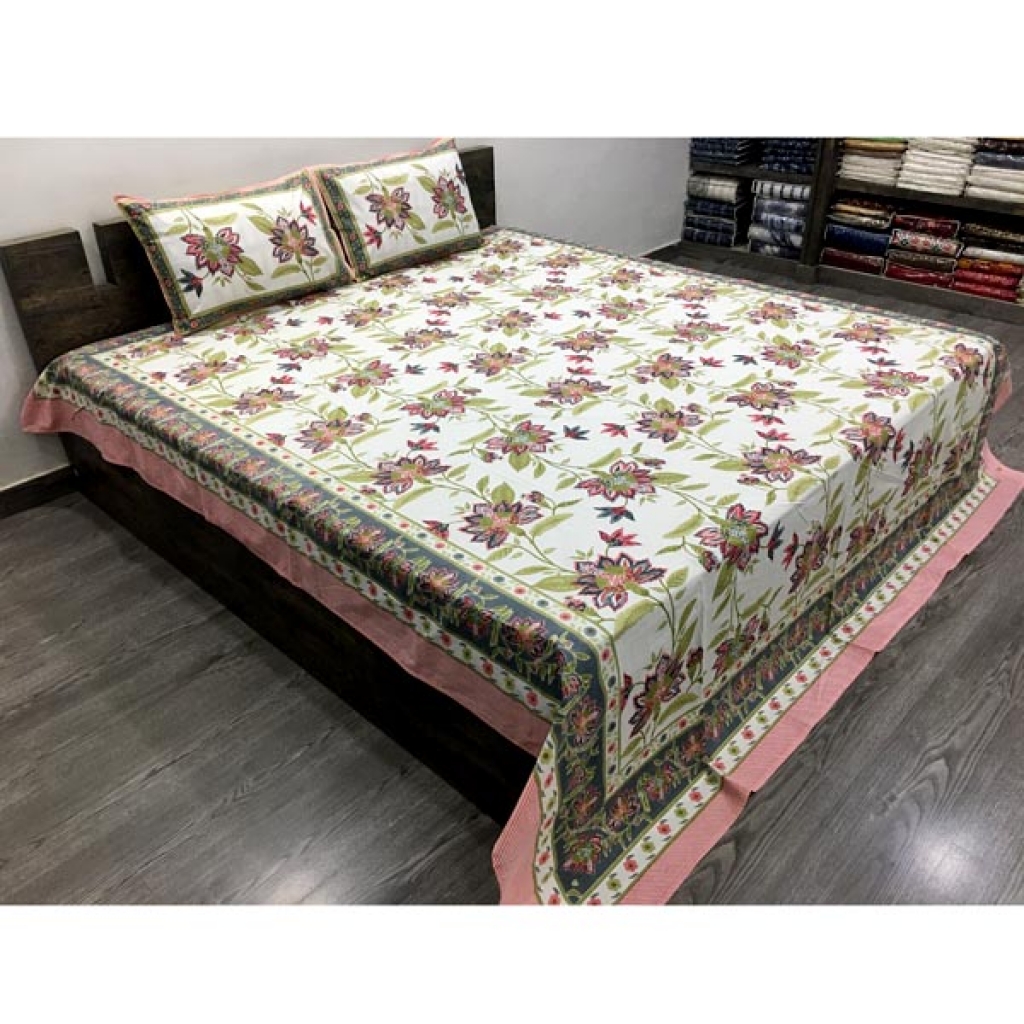 PAKHI PRINTED HANDMADE COTTON BEDSHEET