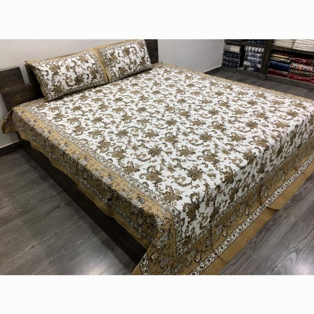 PAKHI PRINTED HANDMADE COTTON BEDSHEET