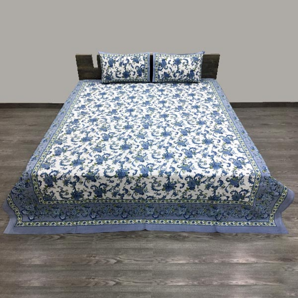 PAKHI PRINTED HANDMADE COTTON BEDSHEET