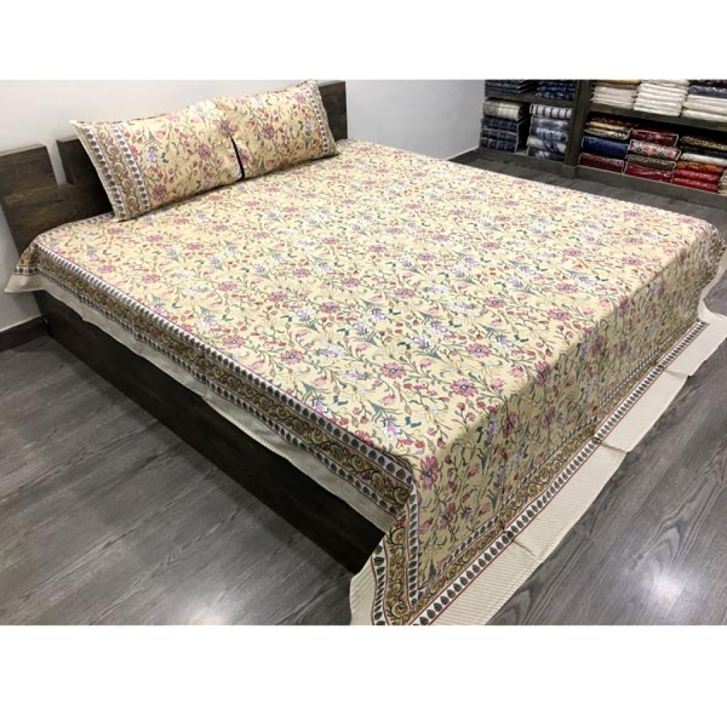 PAKHI PRINTED HANDMADE COTTON BEDSHEET