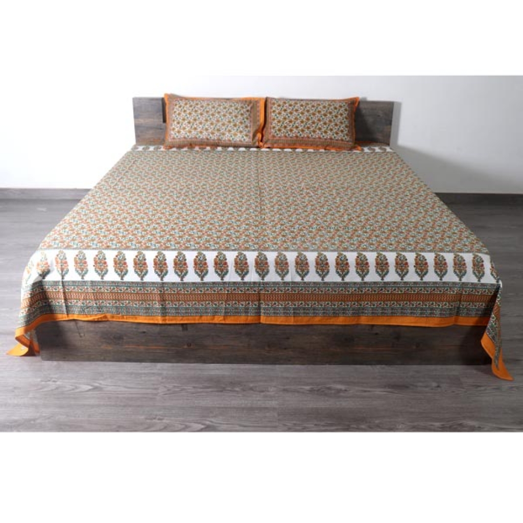 PAKHI PRINTED HANDMADE COTTON BEDSHEET