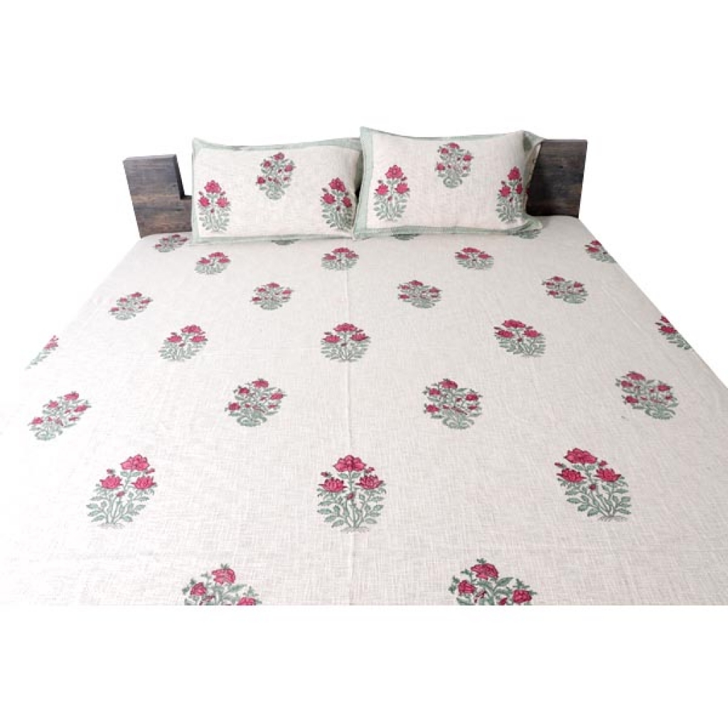 HANDMADE TNT COTTON BLOCK PRINTED BEDCOVER