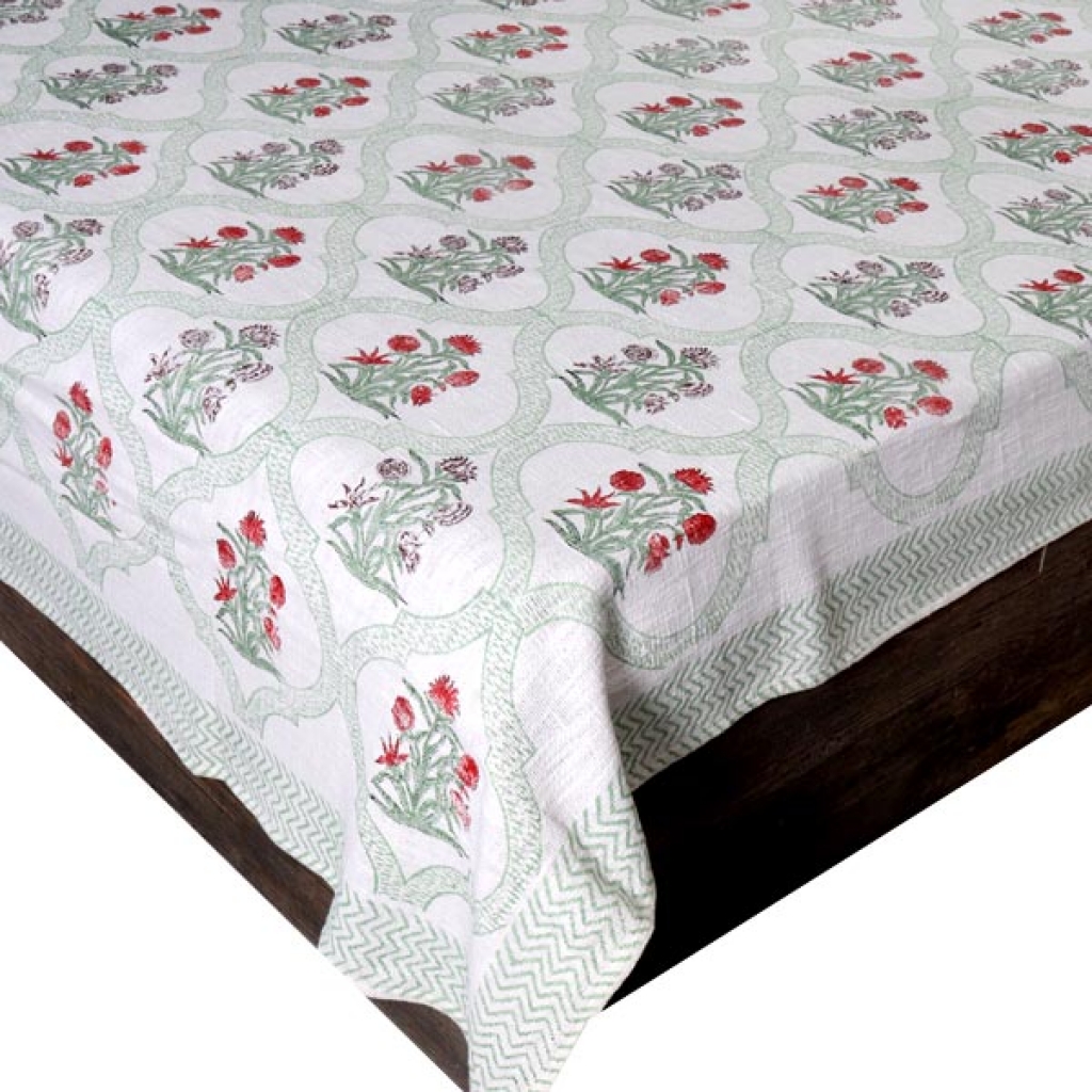 HANDMADE TNT COTTON BLOCK PRINTED BEDCOVER