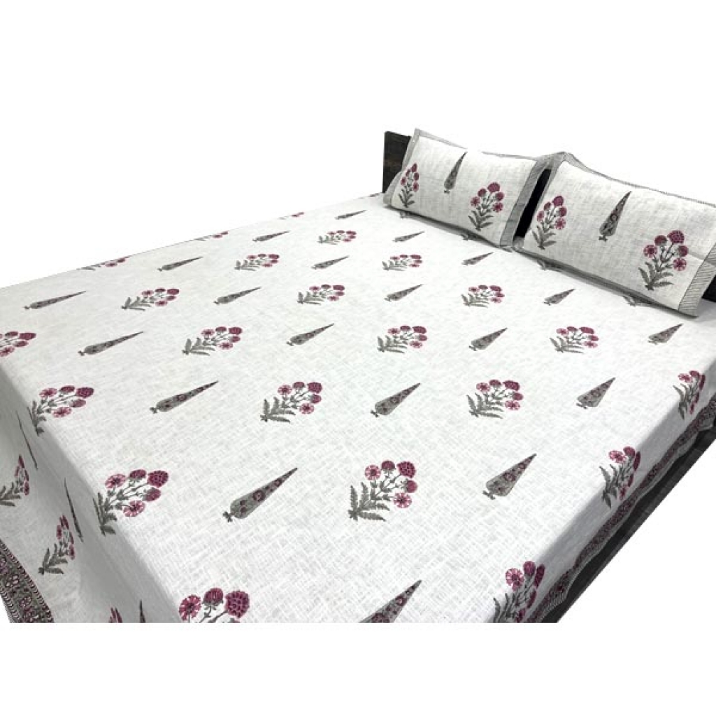 HANDMADE TNT COTTON BLOCK PRINTED BEDCOVER