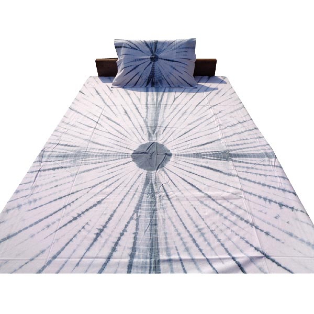 Handmade Cotton Tie Die Printed Bedsheet