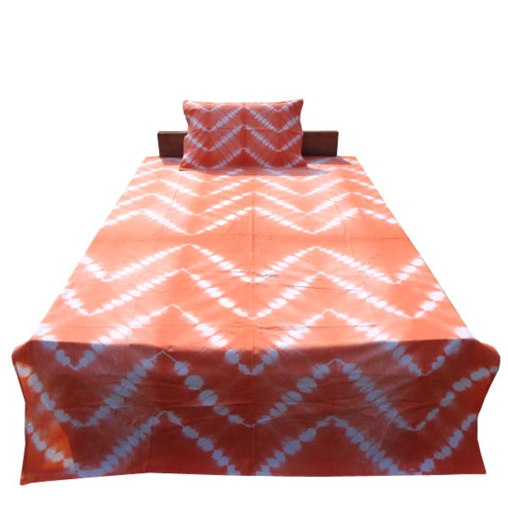 Handmade Cotton Tie Die Printed Bedsheet