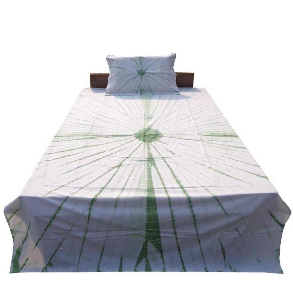 Handmade Cotton Tie Die Printed Bedsheet