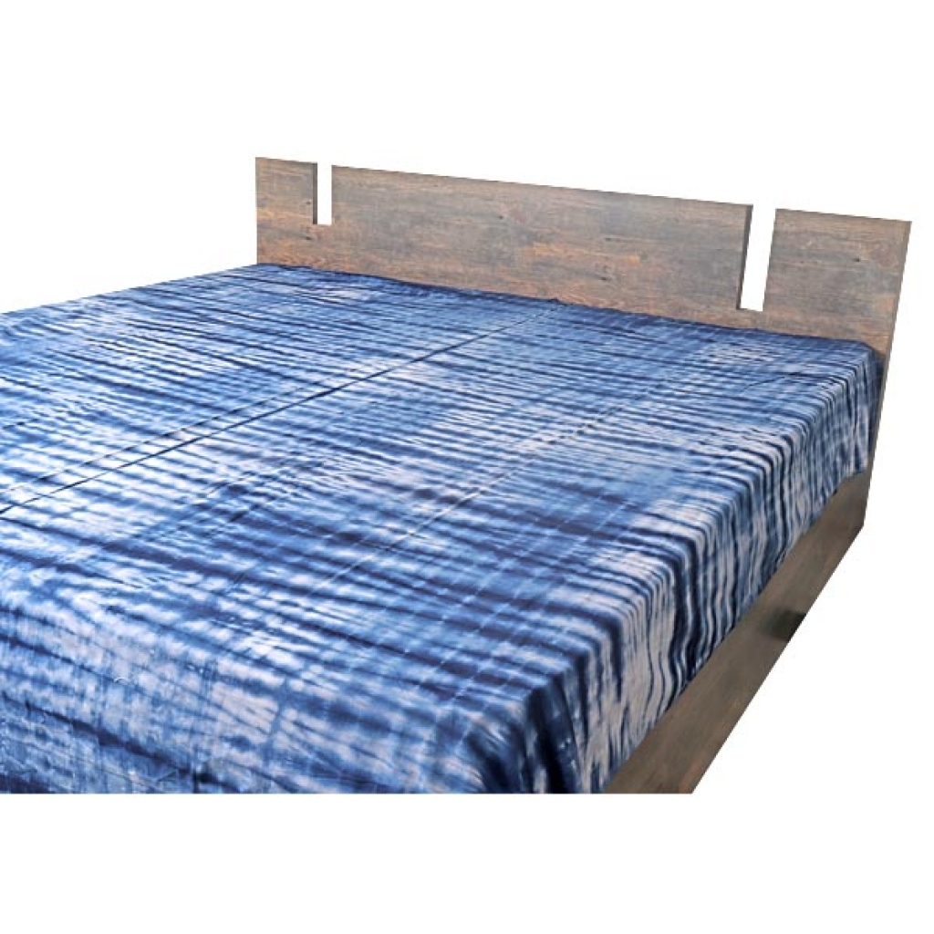 INDIGO TIE DIE PRINT HANDMADE COTTON BEDSHEET