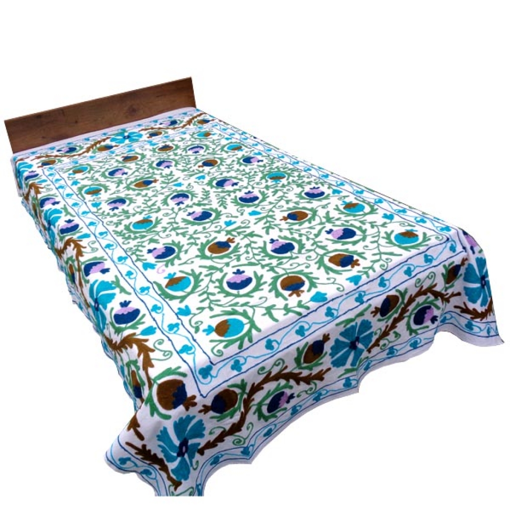 HANDMADE EMBROIDARY WORK COTTON SUZANI BEDCOVER