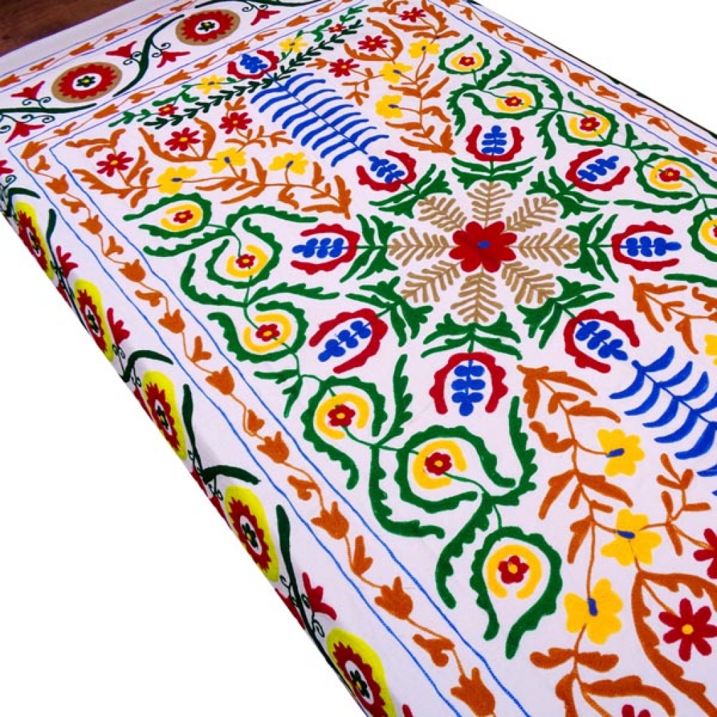 HANDMADE EMBROIDARY WORK COTTON SUZANI BEDCOVER