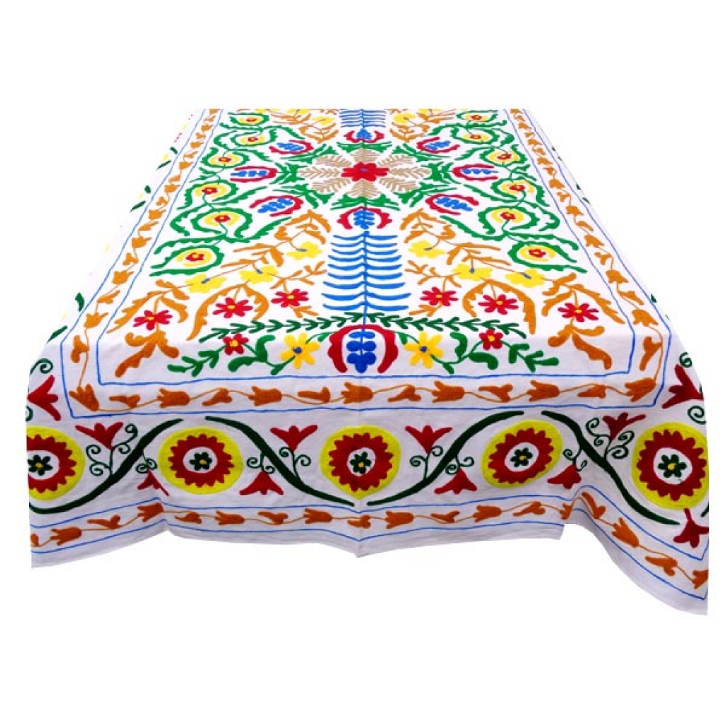 HANDMADE EMBROIDARY WORK COTTON SUZANI BEDCOVER