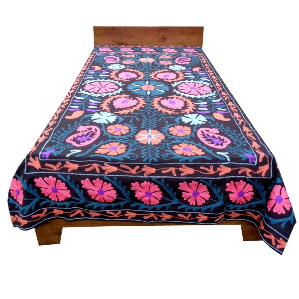 HANDMADE EMBROIDARY WORK COTTON SUZANI BEDCOVER