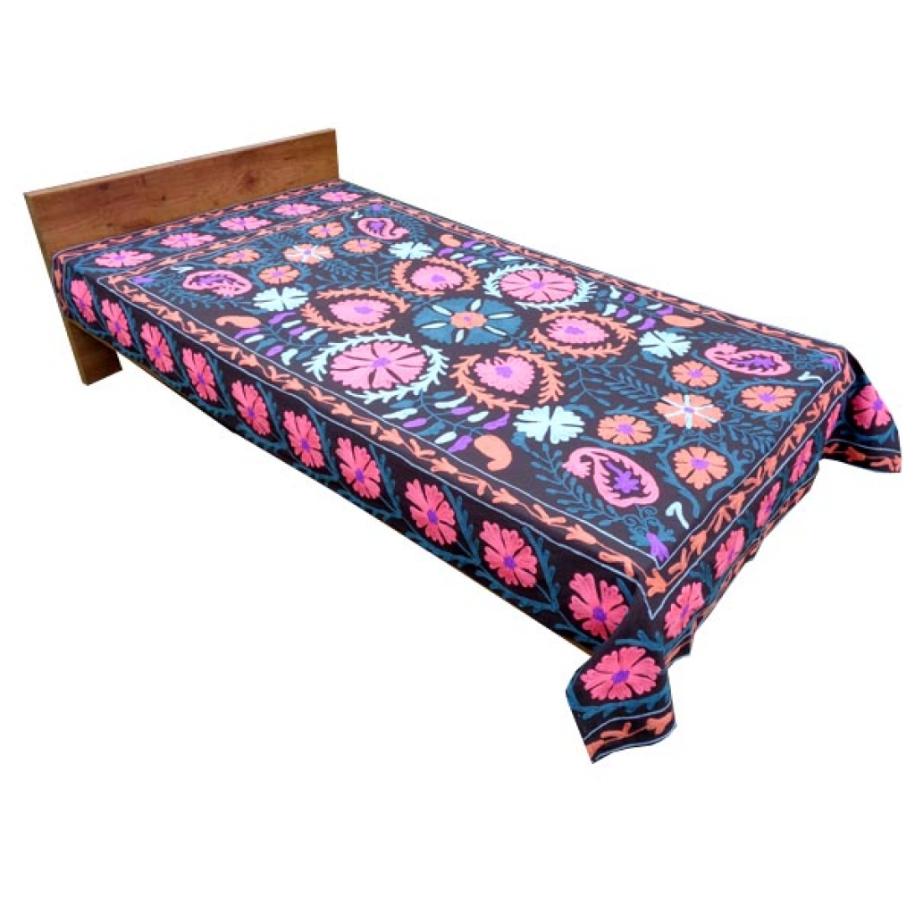 HANDMADE EMBROIDARY WORK COTTON SUZANI BEDCOVER