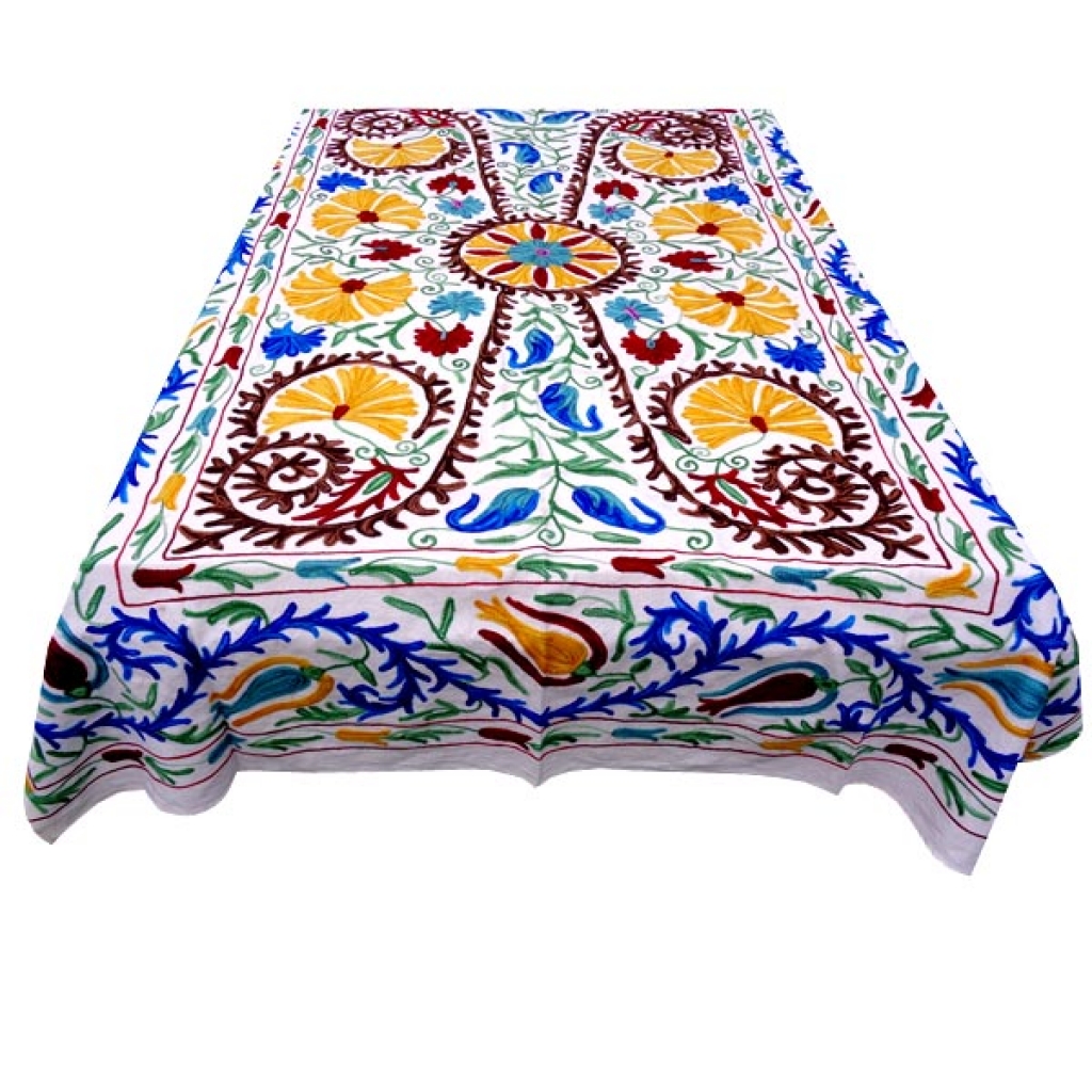 HANDMADE EMBROIDARY WORK COTTON SUZANI BEDCOVER